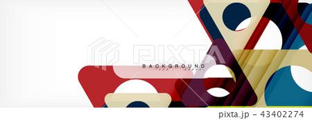 Abstract geometric background. Modern overlapping triangles. Unusual color shapes for your message 43402274