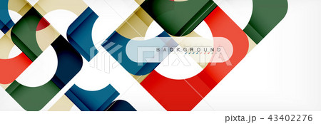 Colorful squares composition abstract banner. Illustration for business brochure or flyer 43402276