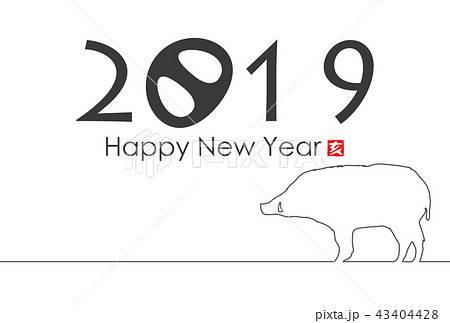 2019年亥年年賀状 43404428