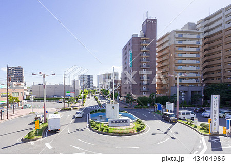大府駅 東口 駅前ロータリーの写真素材