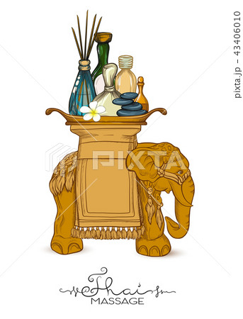 A set of items for Thai massage. Stock vector illustration. A set of items for Thai massage. Stock vector illustration. 43406010