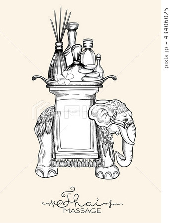 A set of items for Thai massage. Stock vector illustration. A set of items for Thai massage. Stock vector illustration. 43406025