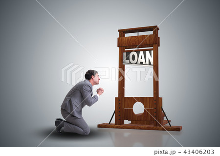 Businessman in debt and loan concept 43406203