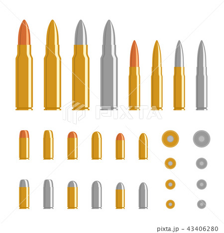 Bullet flat design set, illustration 43406280