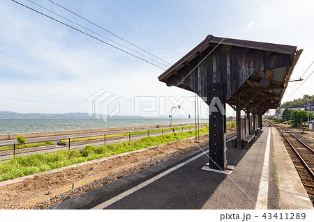 一畑電車 秋鹿町駅 -宍道湖を眺める事が出来る駅- 一畑電車 秋鹿町駅 -宍道湖を眺める事が出来る駅- 43411289