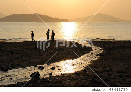 日暮れどきの大見海岸 日暮れどきの大見海岸 43411730