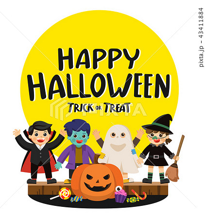 Children in Halloween and Trick or Treat Party. 43411884