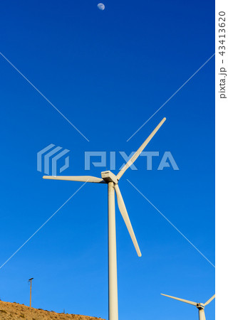アメリカ・風力発電の風車群 　縦構図 43413620