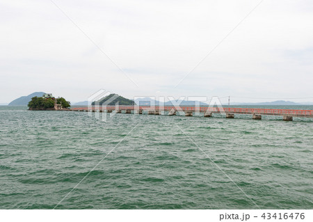 津嶋神社 -毎年8月4日と5日の夏季例大祭の時にだけ、橋板が架かり参拝することが子供の守り神- 43416476