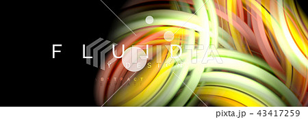 Flowing glowing color motion concept, trendy abstract layout template for business or technology 43417259