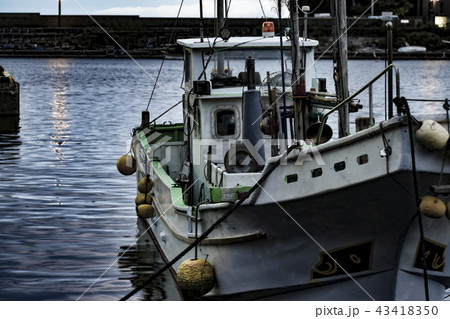 漁港に泊まる船 43418350