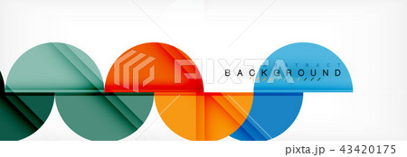 Circle modern geometrical abstract background illustration 43420175