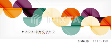 Modern geometrical abstract background - circles. Business or technology presentation design 43420196
