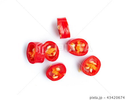 Top view chili pepper Isolated on white background Top view chili pepper Isolated on white background 43420674