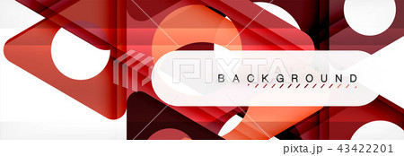 Geometric background, circles and triangles shapes banner. Illustration for business brochure or 43422201