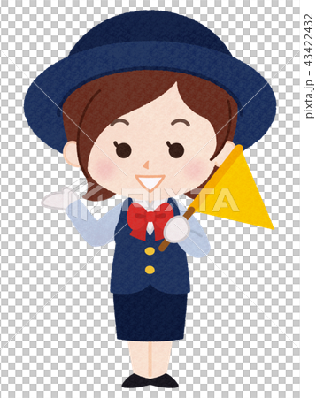バスガイド 女性のイラスト素材
