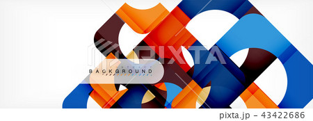 Colorful squares composition abstract banner. Illustration for business brochure or flyer Colorful squares composition abstract banner. Illustration for business brochure or flyer 43422686