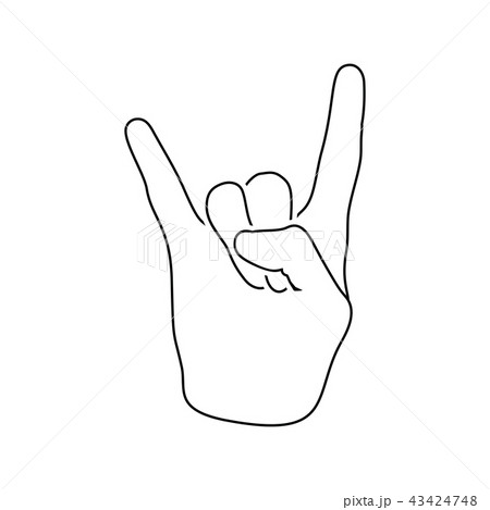Rock hand icon Rock hand icon 43424748