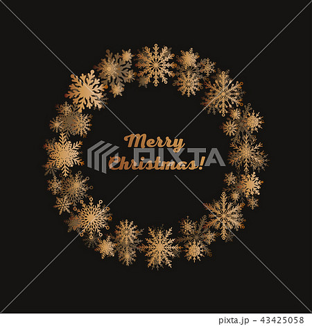 The Festive Wreath Snowflakes New Year, Christmas. 43425058