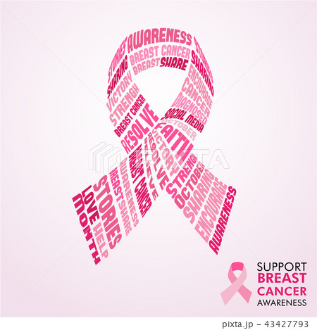 Breast Cancer Awareness Month pink ribbon concept 43427793