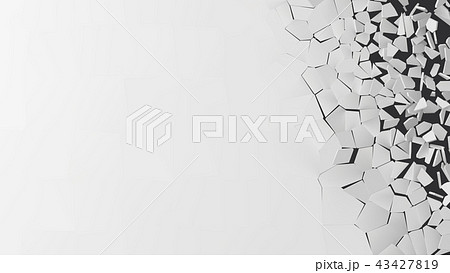 vector illustration of breaking wall with free area for text 43427819