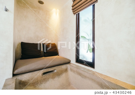 Bathtub decoration in bathroom interior Bathtub decoration in bathroom interior 43430246