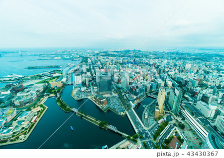 Beautiful building and architecture in Yokohama city skyline 43430367