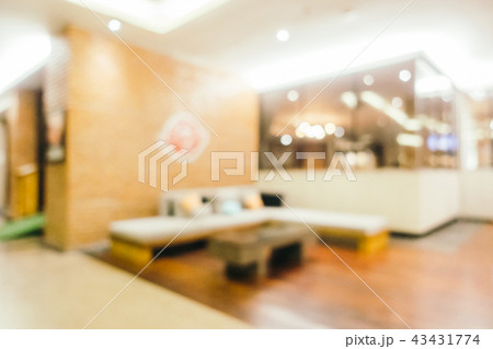 Abstract blur and defocused hotel lobby and resort interior 43431774