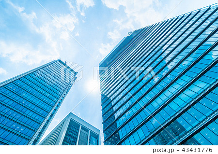 Beautiful architecture office building skyscraper with window glass pattern 43431776