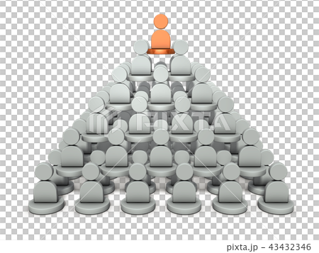 組織の階層構造を表すアブストラクト3DCG 組織の階層構造を表すアブストラクト3DCG 43432346