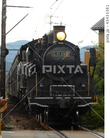 踏切を通過する大井川鉄道のSL(国鉄C11形蒸気機関車) 踏切を通過する大井川鉄道のSL(国鉄C11形蒸気機関車) 43433361