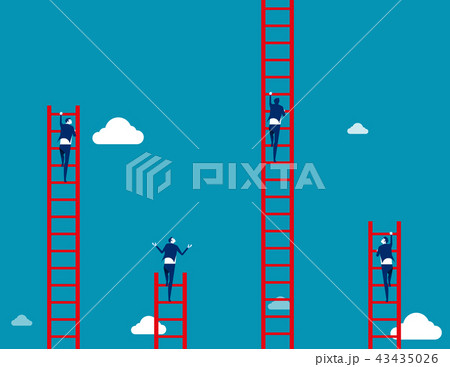 Business team climbs to the ladder 43435026