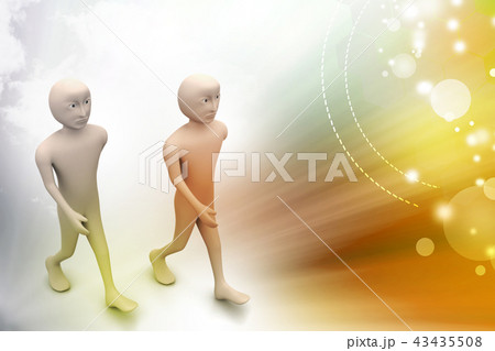 Two friends walk togetherのイラスト素材 [43435508] - PIXTA