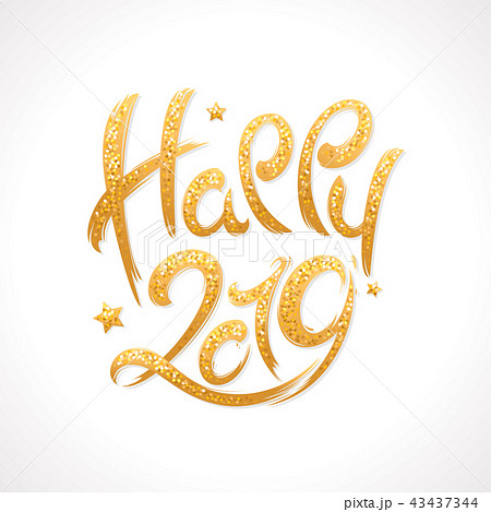 New Year greeting card. 2019 year 43437344