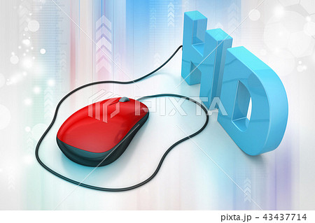 Hd text connected with computer mouse 43437714