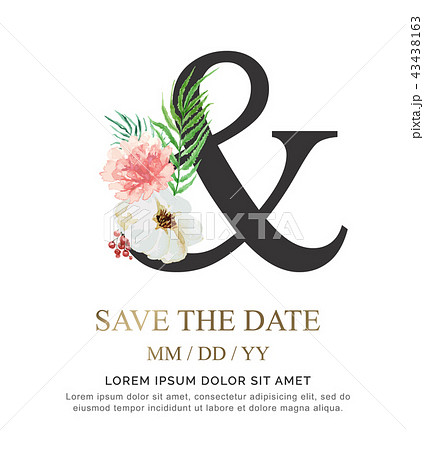 Alphabet & flower font made of paint watercolor. Alphabet & flower font made of paint watercolor. 43438163