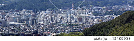 高知市中心部（JR高知駅から高知城）を北方から俯瞰する 43439953