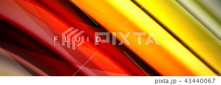 Wave fluid flowing colors motion effect, holographic abstract background. Vector illustration Wave fluid flowing colors motion effect, holographic abstract background. Vector illustration 43440067