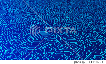 Blue circuit board pattern texture. High-tech background in digi Blue circuit board pattern texture. High-tech background in digi 43440221