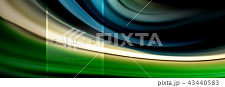 Fluid colors abstract background colorful poster, twisted liquid design on black, colorful marble or 43440583