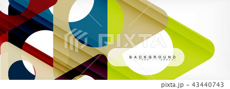 Abstract geometric background. Modern overlapping triangles. Unusual color shapes for your message 43440743