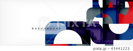 Color square shapes, geometric modern abstract background 43441223