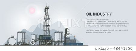 Oil Drilling Rig, Banner Oil Drilling Rig, Banner 43441250