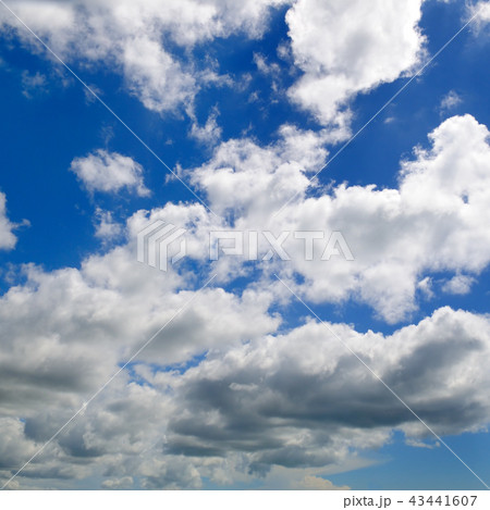 Light cumulus clouds in the blue sky. Light cumulus clouds in the blue sky. 43441607