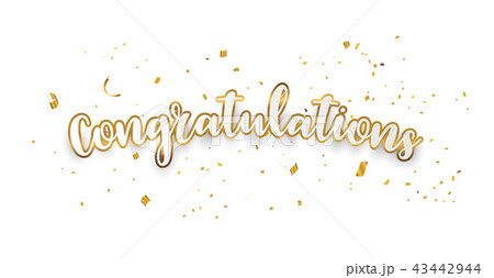 Congratulations Gold Celebration Backgroundのイラスト素材