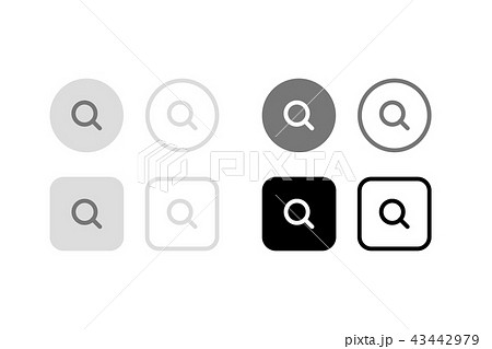 検索ボタン グラフィック素材 Ui アプリデザインパーツのイラスト素材