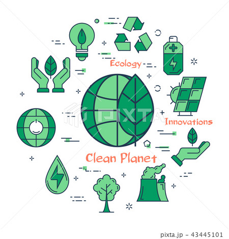 Green planet. Concept of future innovations 43445101