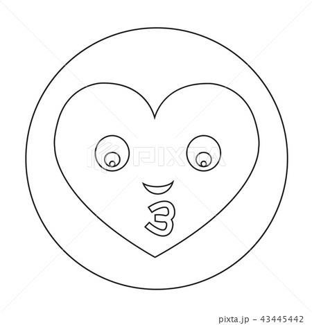 Heart Face Emotion Icon Heart Face Emotion Icon 43445442