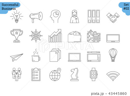 Linear icon set 2 - BUSINESS 43445860