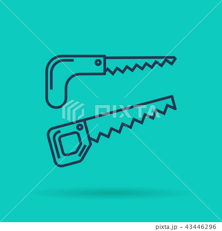 Linear icon garden saw and hacksaw 43446296